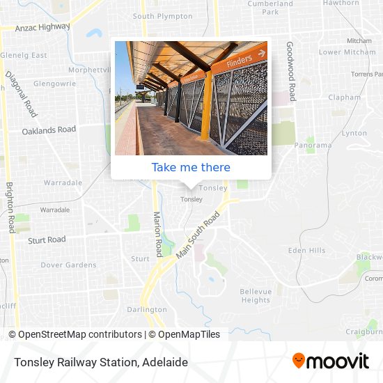 Mapa Tonsley Railway Station