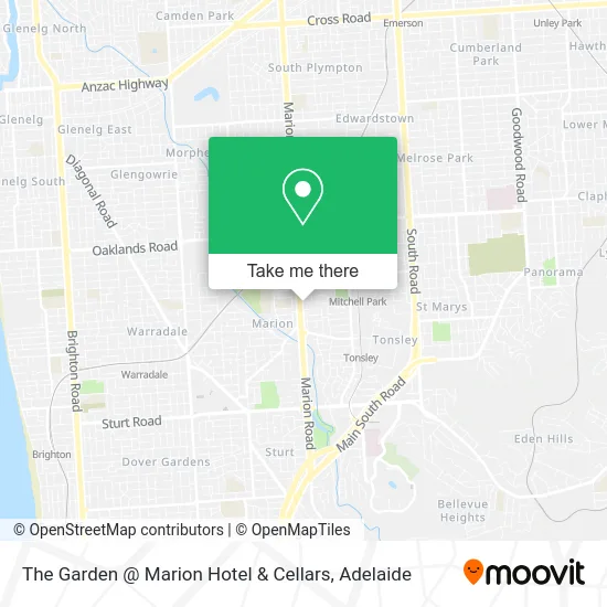 Mapa The Garden @ Marion Hotel & Cellars