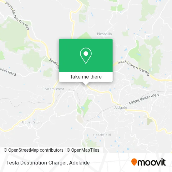 Mapa Tesla Destination Charger