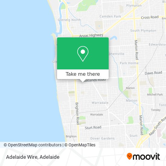 Mapa Adelaide Wire