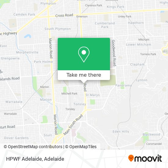Mapa HPWF Adelaide