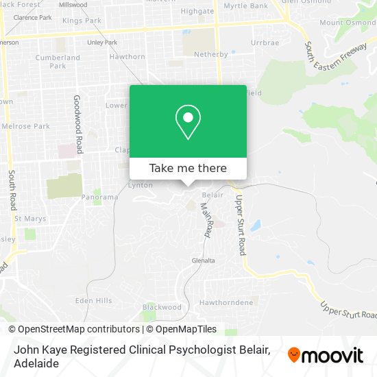 Mapa John Kaye Registered Clinical Psychologist Belair
