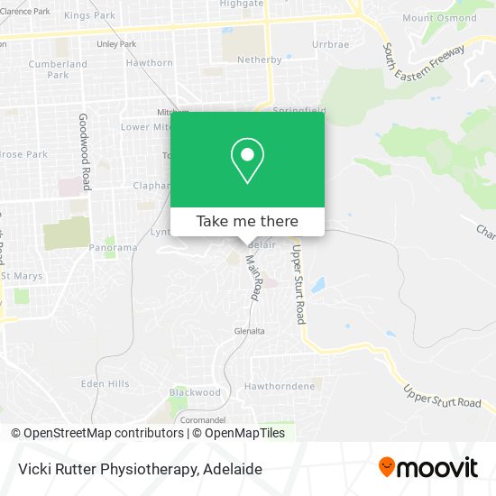 Vicki Rutter Physiotherapy map