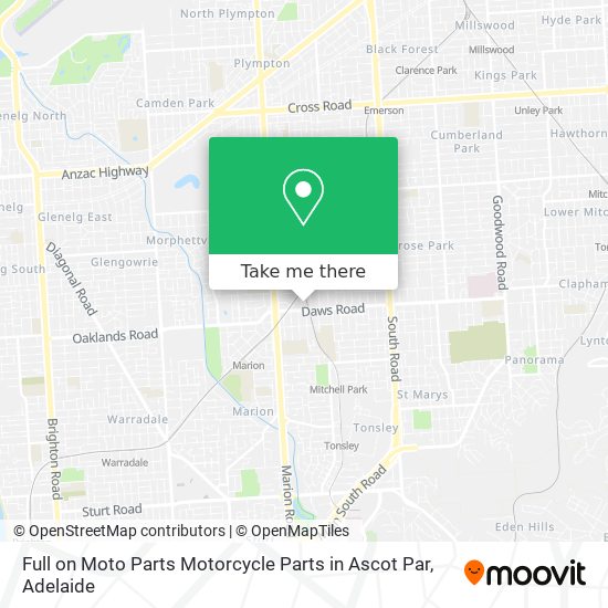 Full on Moto Parts Motorcycle Parts in Ascot Par map