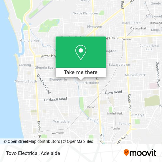 Tovo Electrical map