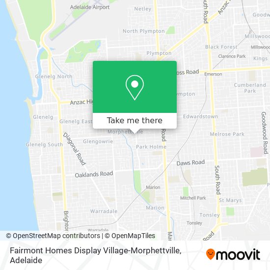 Mapa Fairmont Homes Display Village-Morphettville