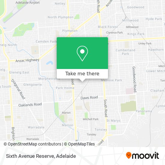 Mapa Sixth Avenue Reserve