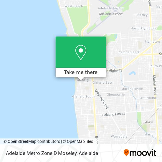 Adelaide Metro Zone D Moseley map