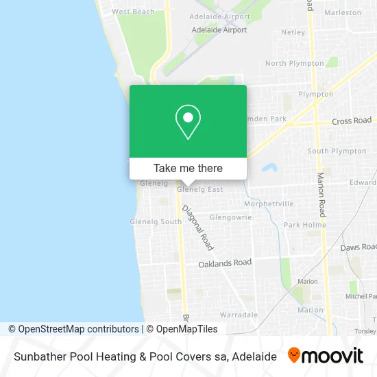 Mapa Sunbather Pool Heating & Pool Covers sa