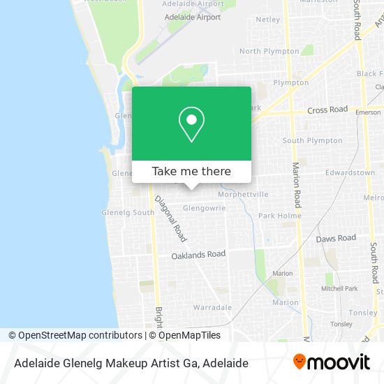 Adelaide Glenelg Makeup Artist Ga map