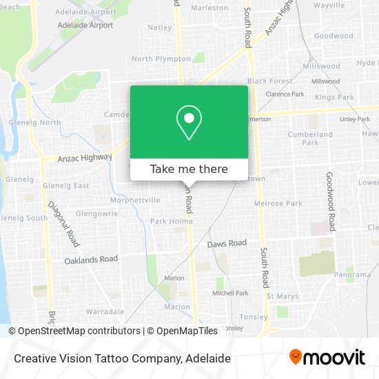 Creative Vision Tattoo Company map