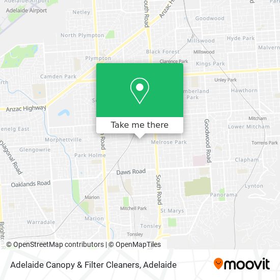 Mapa Adelaide Canopy & Filter Cleaners