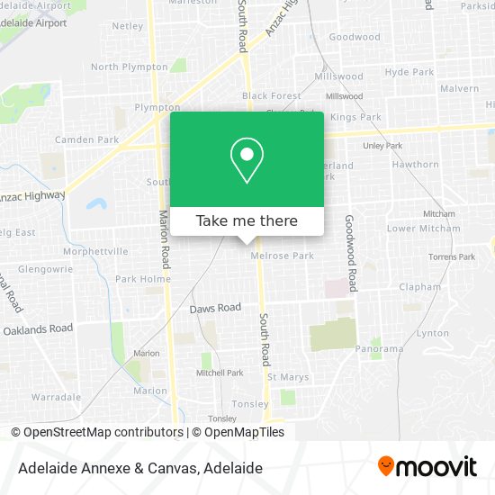 Mapa Adelaide Annexe & Canvas