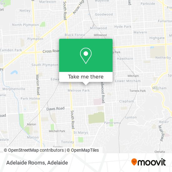 Mapa Adelaide Rooms