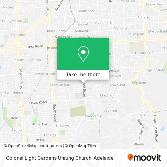 Mapa Colonel Light Gardens Uniting Church