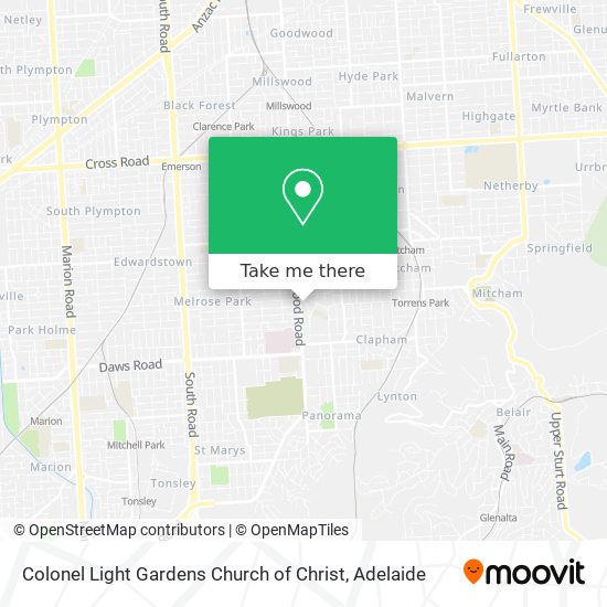 Colonel Light Gardens Church of Christ map