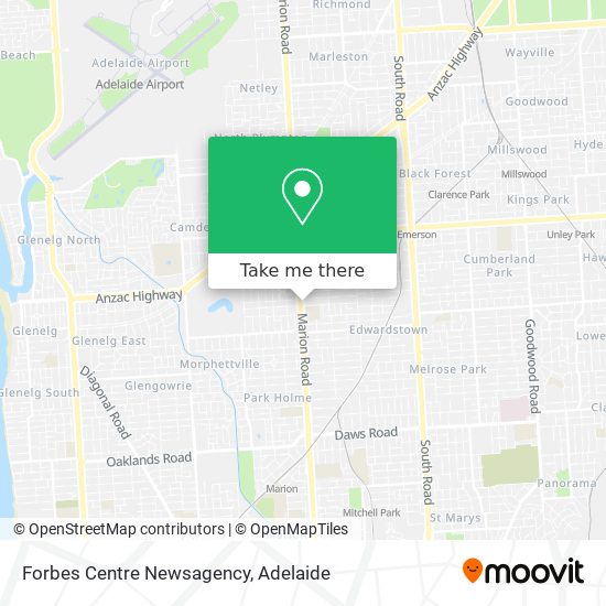 Mapa Forbes Centre Newsagency