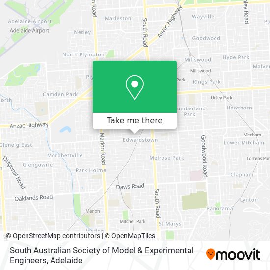 South Australian Society of Model & Experimental Engineers map