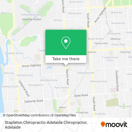 Mapa Stapleton Chiropractic-Adelaide Chiropractor