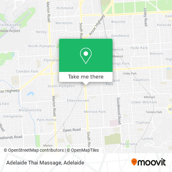 Adelaide Thai Massage map