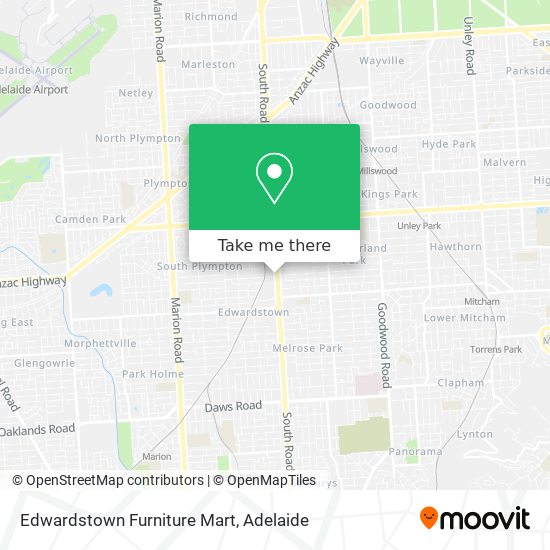 Mapa Edwardstown Furniture Mart