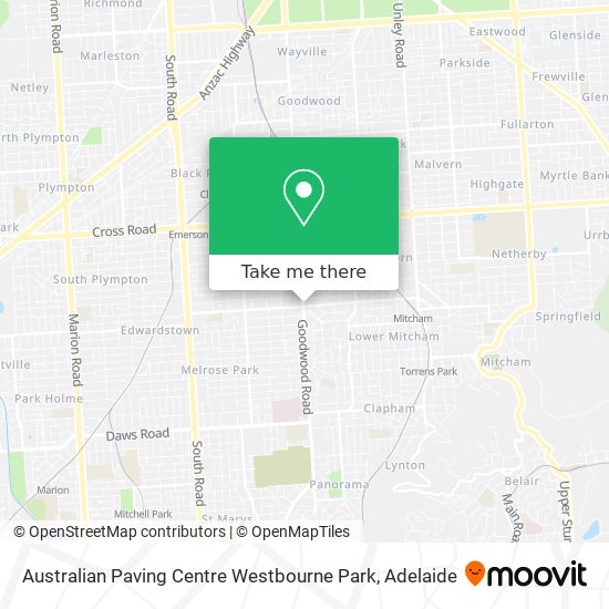 Mapa Australian Paving Centre Westbourne Park