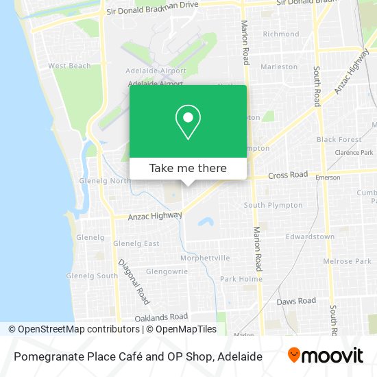Mapa Pomegranate Place Café and OP Shop