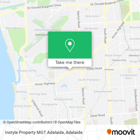 Instyle Property MGT Adelaide map