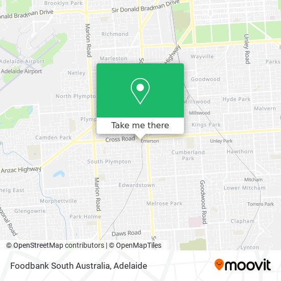 Mapa Foodbank South Australia