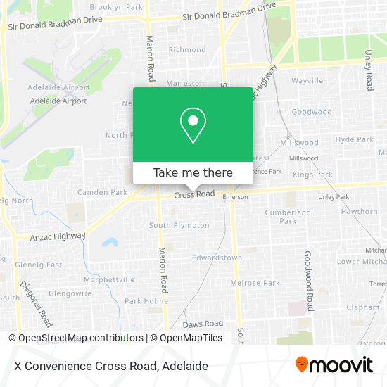 X Convenience Cross Road map