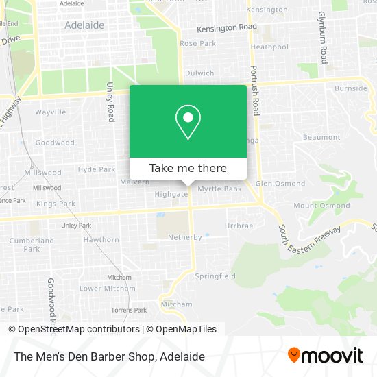 Mapa The Men's Den Barber Shop