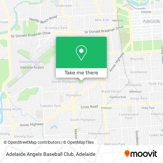 Adelaide Angels Baseball Club map