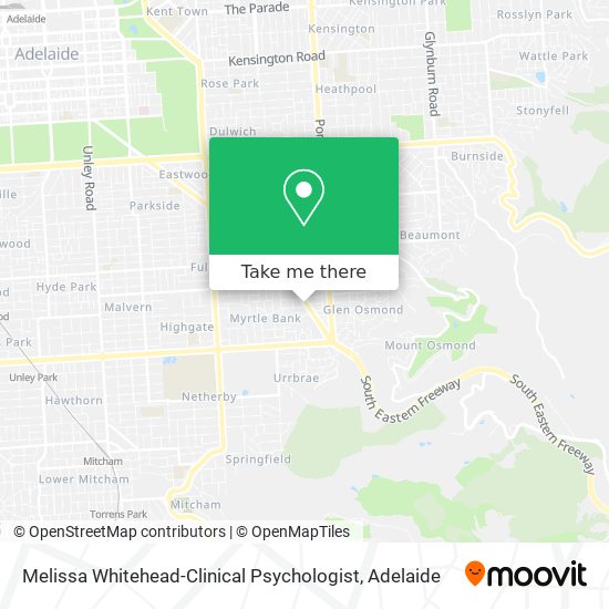 Melissa Whitehead-Clinical Psychologist map