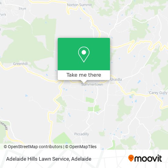 Adelaide Hills Lawn Service map