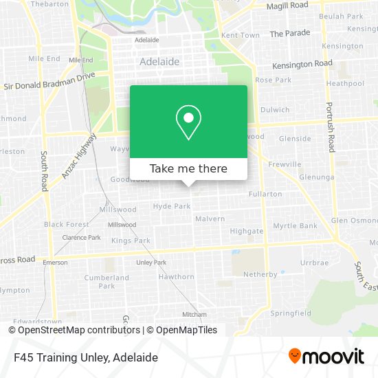 F45 Training Unley map