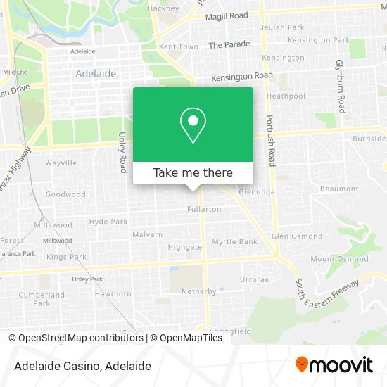 Mapa Adelaide Casino