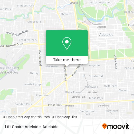 Lift Chairs Adelaide map