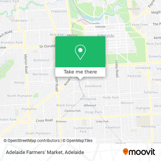 Mapa Adelaide Farmers' Market