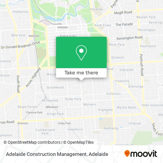 Adelaide Construction Management map