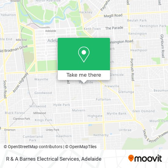 Mapa R & A Barnes Electrical Services