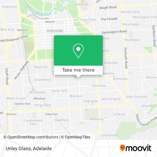 Mapa Unley Glass