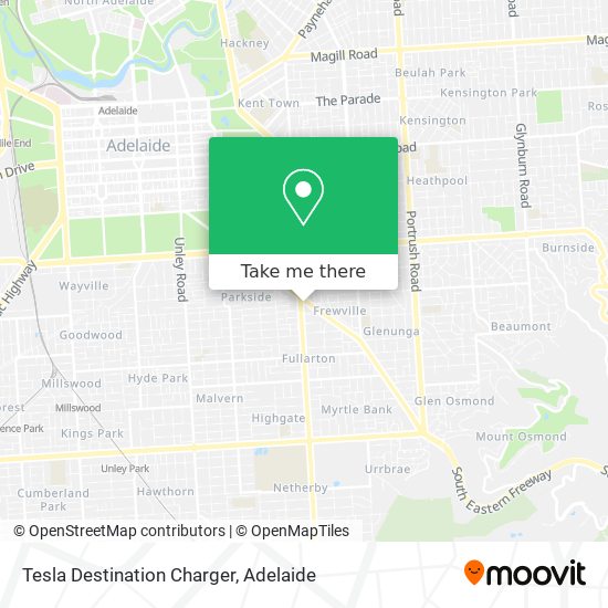 Tesla Destination Charger map