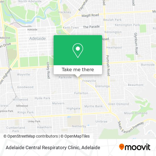 Adelaide Central Respiratory Clinic map