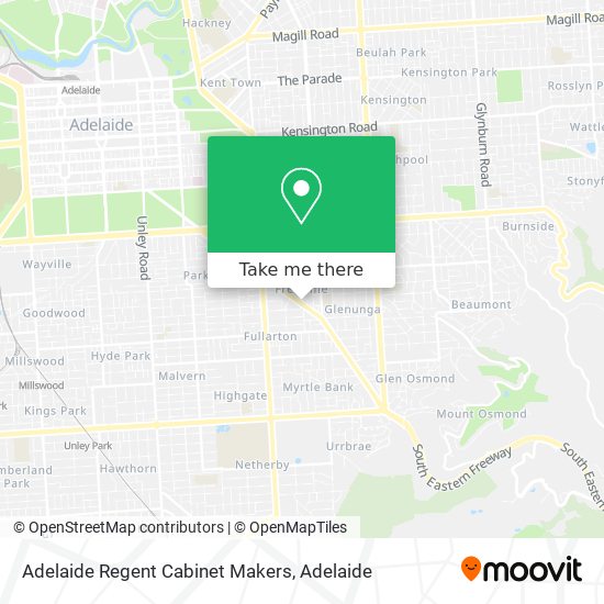 Mapa Adelaide Regent Cabinet Makers