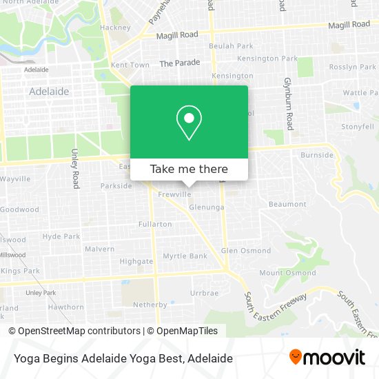 Yoga Begins Adelaide Yoga Best map