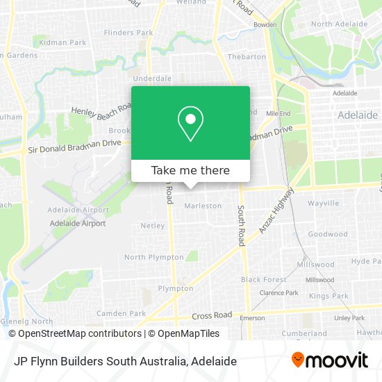 JP Flynn Builders South Australia map