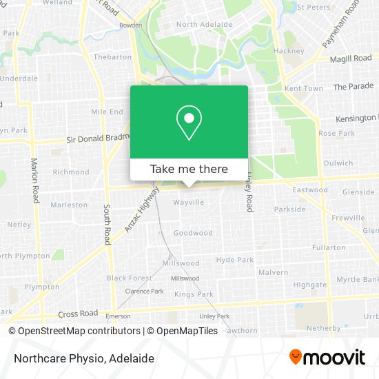 Northcare Physio map