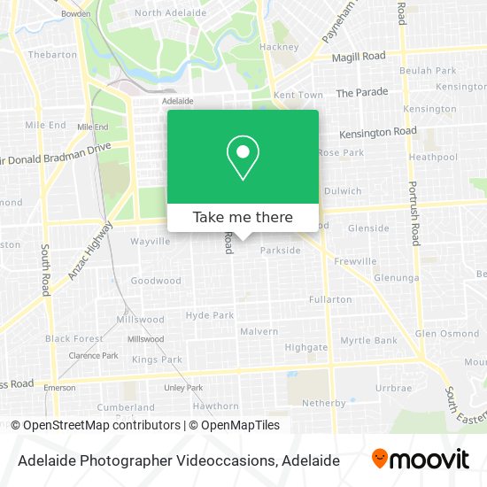 Mapa Adelaide Photographer Videoccasions