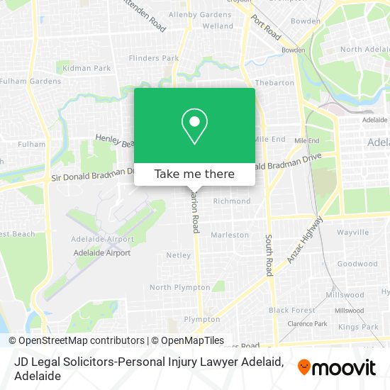 JD Legal Solicitors-Personal Injury Lawyer Adelaid map