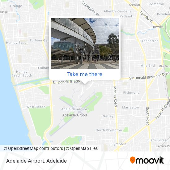 Mapa Adelaide Airport